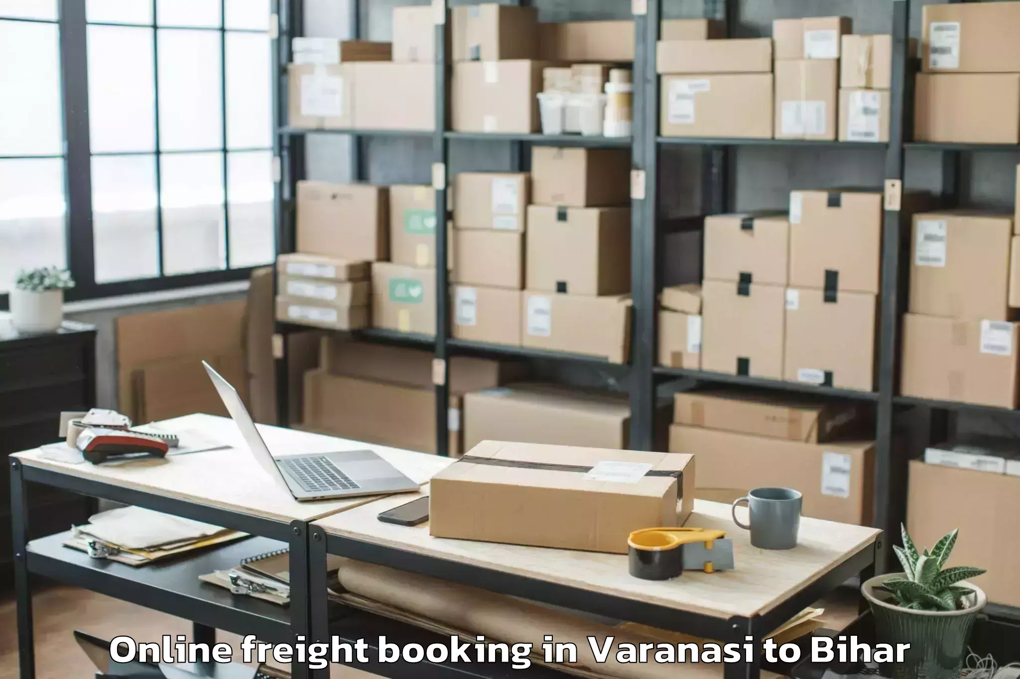 Trusted Varanasi to Punsia Online Freight Booking